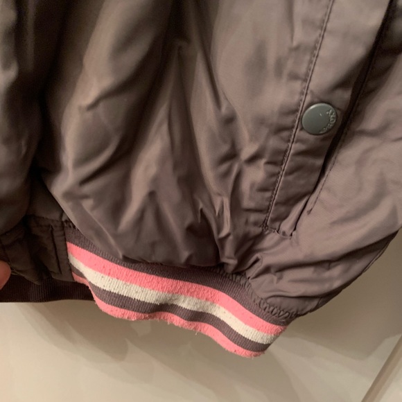 Roxy padded nylon jacket fluffy hooded bomber - Picture 5 of 6